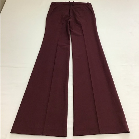 Theory Burgundy Demitria Good Wool Mid Rise Pants New With Tag 
Size 0 - Picture 3 of 14